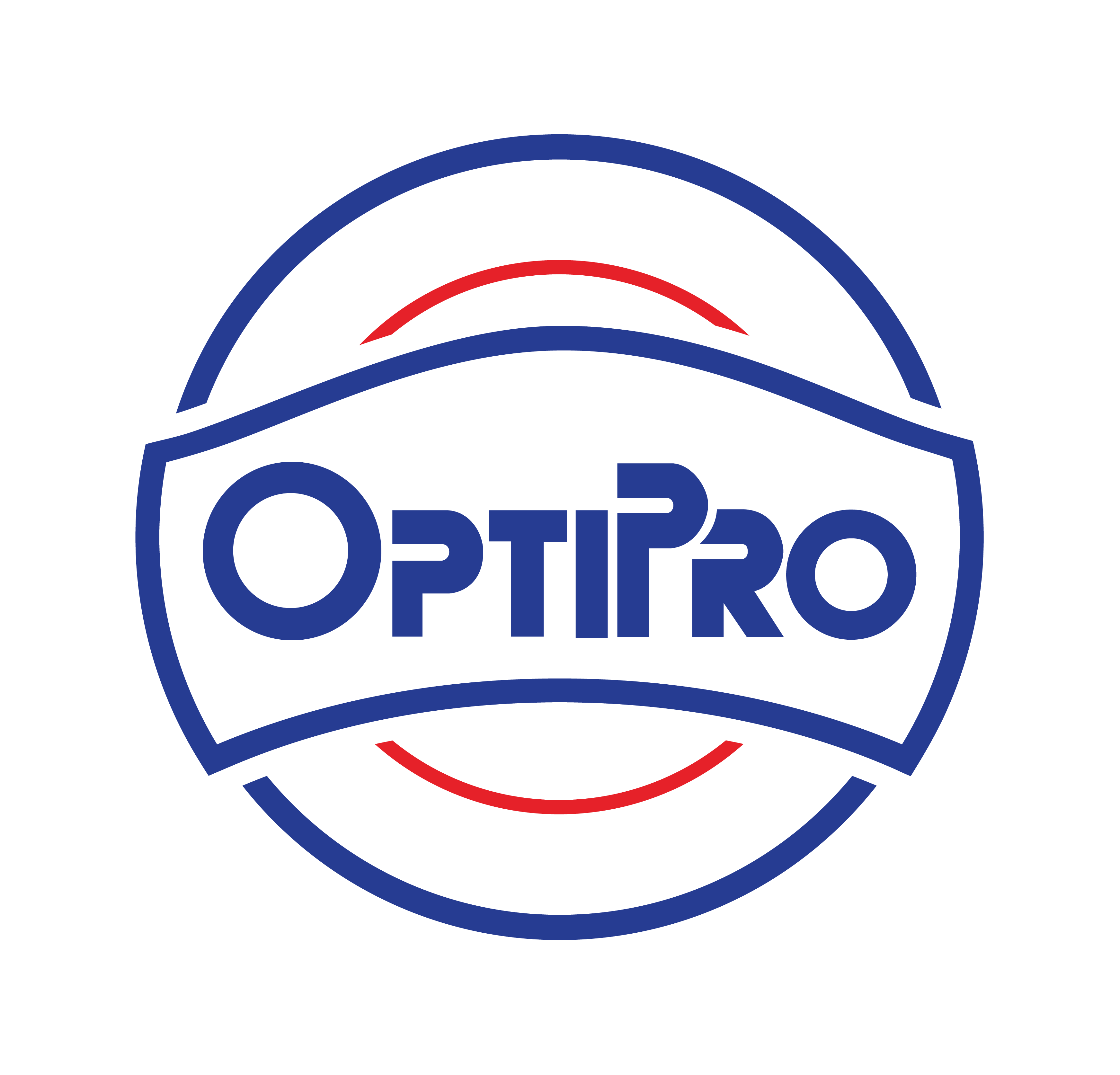 OptiPro logo White Circular BG